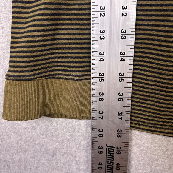 J.Jill Sweater Dress Women's Small Olive Green Black Striped Long Sleeve Pockets - Picture 3 of 14